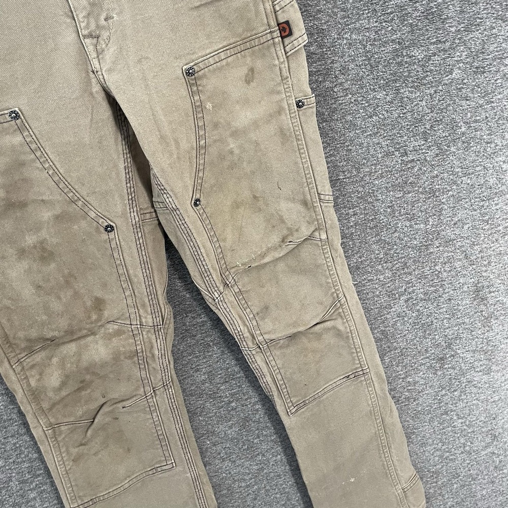 Dovetail Workwear Pants Women 4 Brown Britt Utility Carpenter Canvas Double Knee - Picture 3 of 15